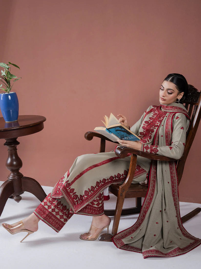 EMBROIDERED DUPATTA AND LAWN TROUSER
