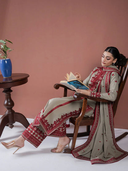 EMBROIDERED DUPATTA AND LAWN TROUSER