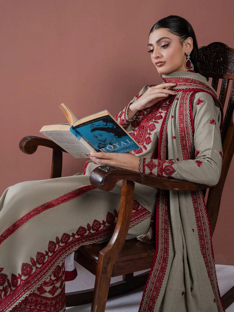 EMBROIDERED DUPATTA AND LAWN TROUSER