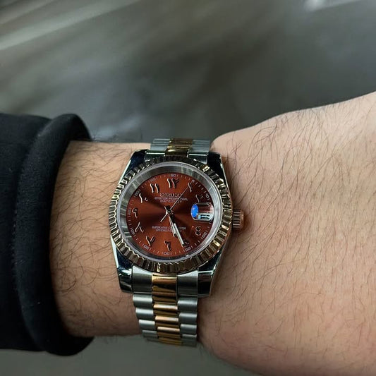 Two-Tone Arabic Dial Watch – Sophisticated & Striking
