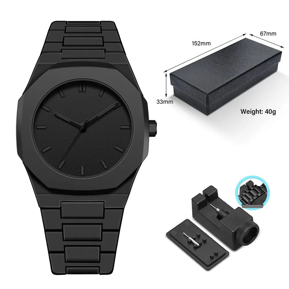 Stealth Black Arabic Dial Watch