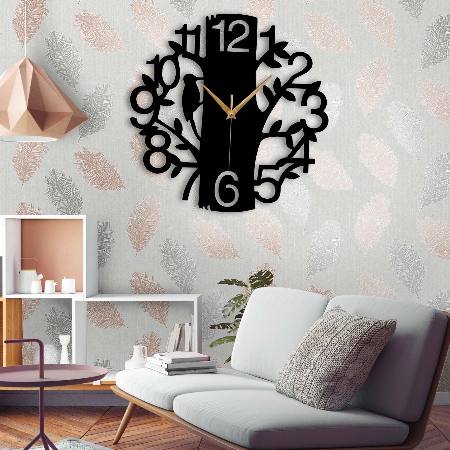 Birds Nest On Tree Wooden Wall Clock (BN1)